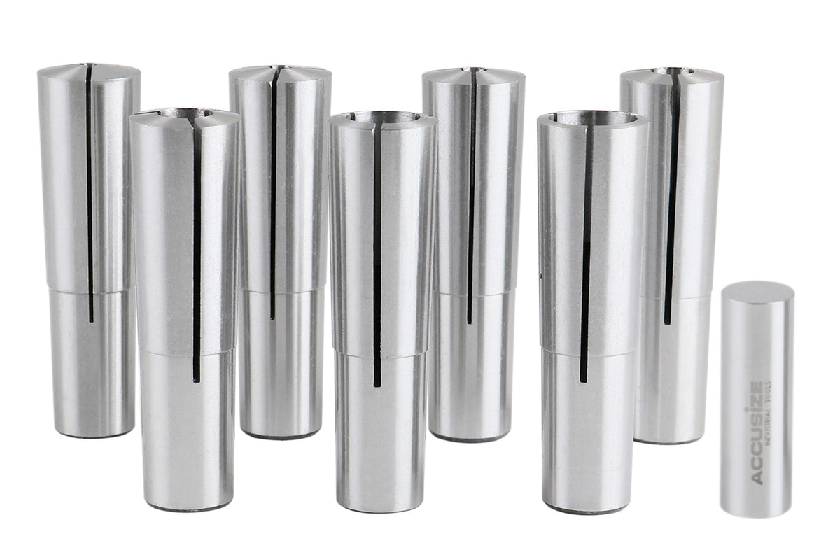 Ensemble de pinces rondes Morse Taper #2, 7 pièces, taille incluant 1/8", 3/16", 1/4", 5/16", 5/8", 7/16", & 1/2", 0223-0311
