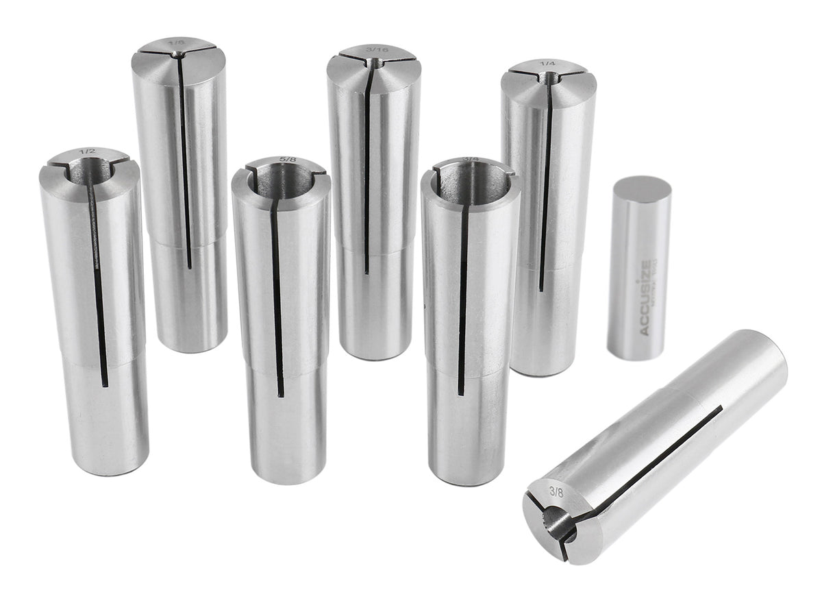 Ensemble de pinces rondes Morse Taper #2, 7 pièces, taille incluant 1/8", 3/16", 1/4", 5/16", 5/8", 7/16", & 1/2", 0223-0311