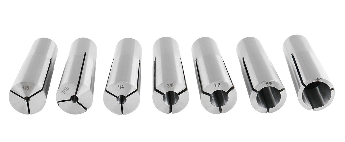 Ensemble de pinces rondes Morse Taper #2, 7 pièces, taille incluant 1/8", 3/16", 1/4", 5/16", 5/8", 7/16", & 1/2", 0223-0311