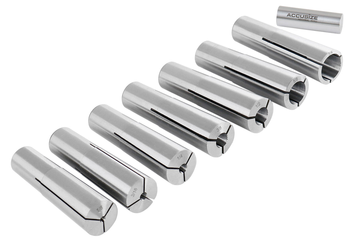 Ensemble de pinces rondes Morse Taper #2, 7 pièces, taille incluant 1/8", 3/16", 1/4", 5/16", 5/8", 7/16", & 1/2", 0223-0311