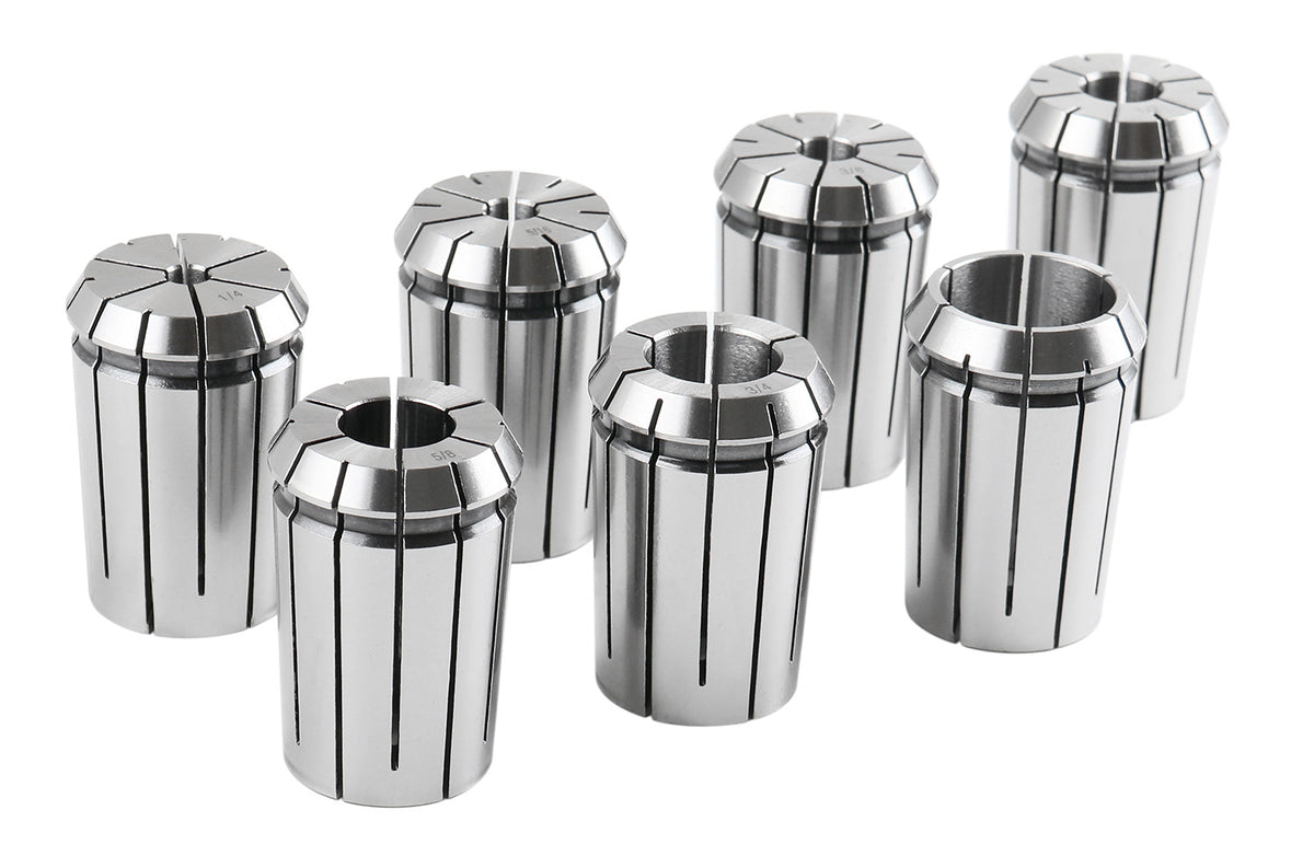 MT3-OZ25 Collet Set 7 Piece Set, 1/4 to 1 inch, 1 Morse Taper #3 Collet Chuck, 1 Spanner Wrench, 0223-0363
