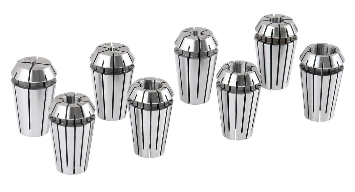 R8 Shank Plus 8 Pcs Er16 Collet System and 1 Wrench in a Fitted Box, 0223-0944