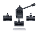 Ensemble de 4 poteaux à changement rapide de type coin pour tour balançoire 6" - 12" avec mèche de tour carré M35 1/2", 0251-0155