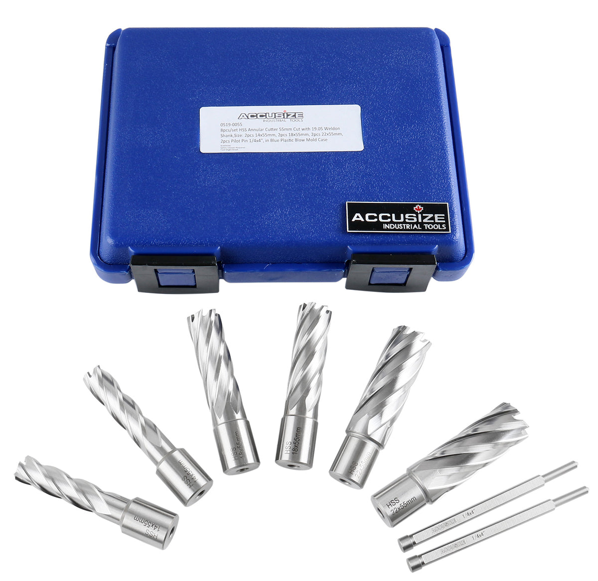Slugger Cutter Set 14, 18, 22mm Cutting Dia; 55mm Cutting Depth, 0519-0055