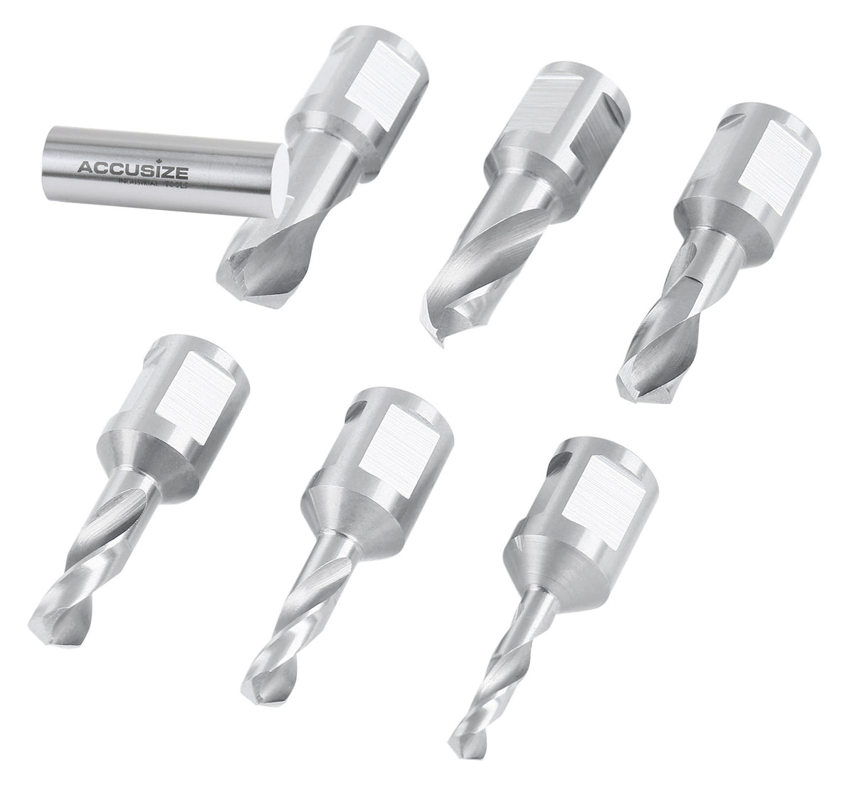 6pcs/Set H.S.S. Fully Ground Drill Set with 3/4" Weldon Shank, 1inch Cutting Depth, 0519-2501