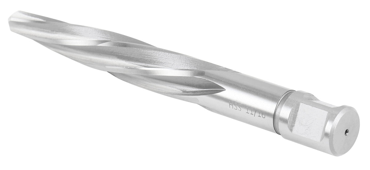 11/16'' H.S.S. Aligning Reamer with 3/4'' / 0.75'' Weldon Shank, Spiral Flute, 0521-1116