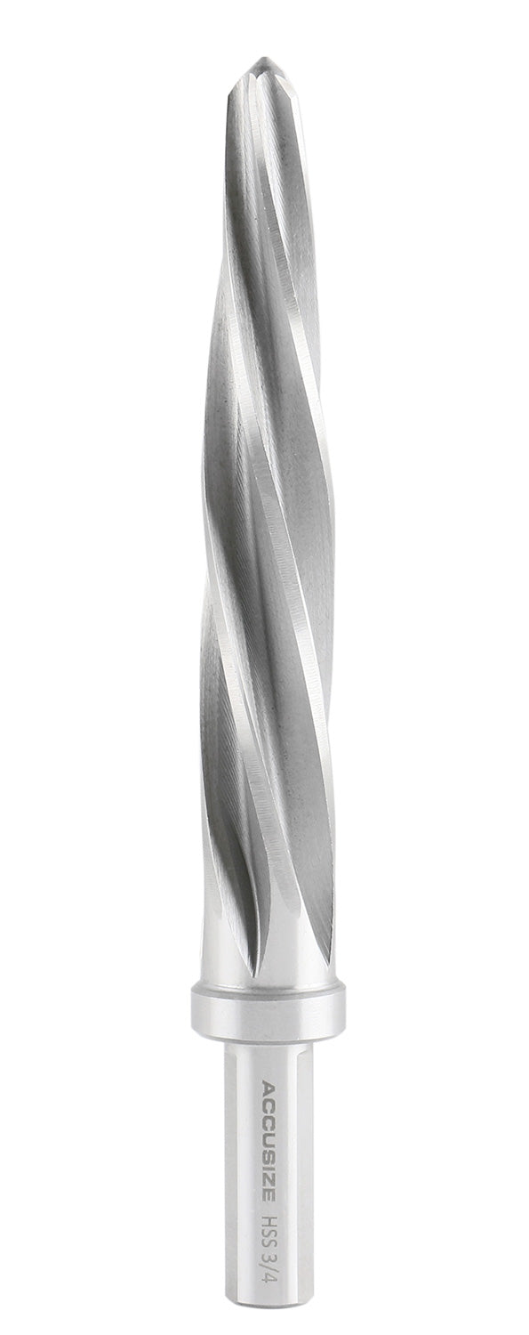 Hss Spiral Flute Aligning Reamer, 3/4'' Cutting Diameter, 1/2'' Shank Diameter, 0522-0034