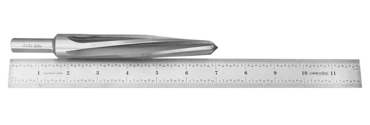 Alésoir d'alignement H.S.S., flûte spirale, tige droite de 3/8" ou 1/2" avec 3 égaux plat