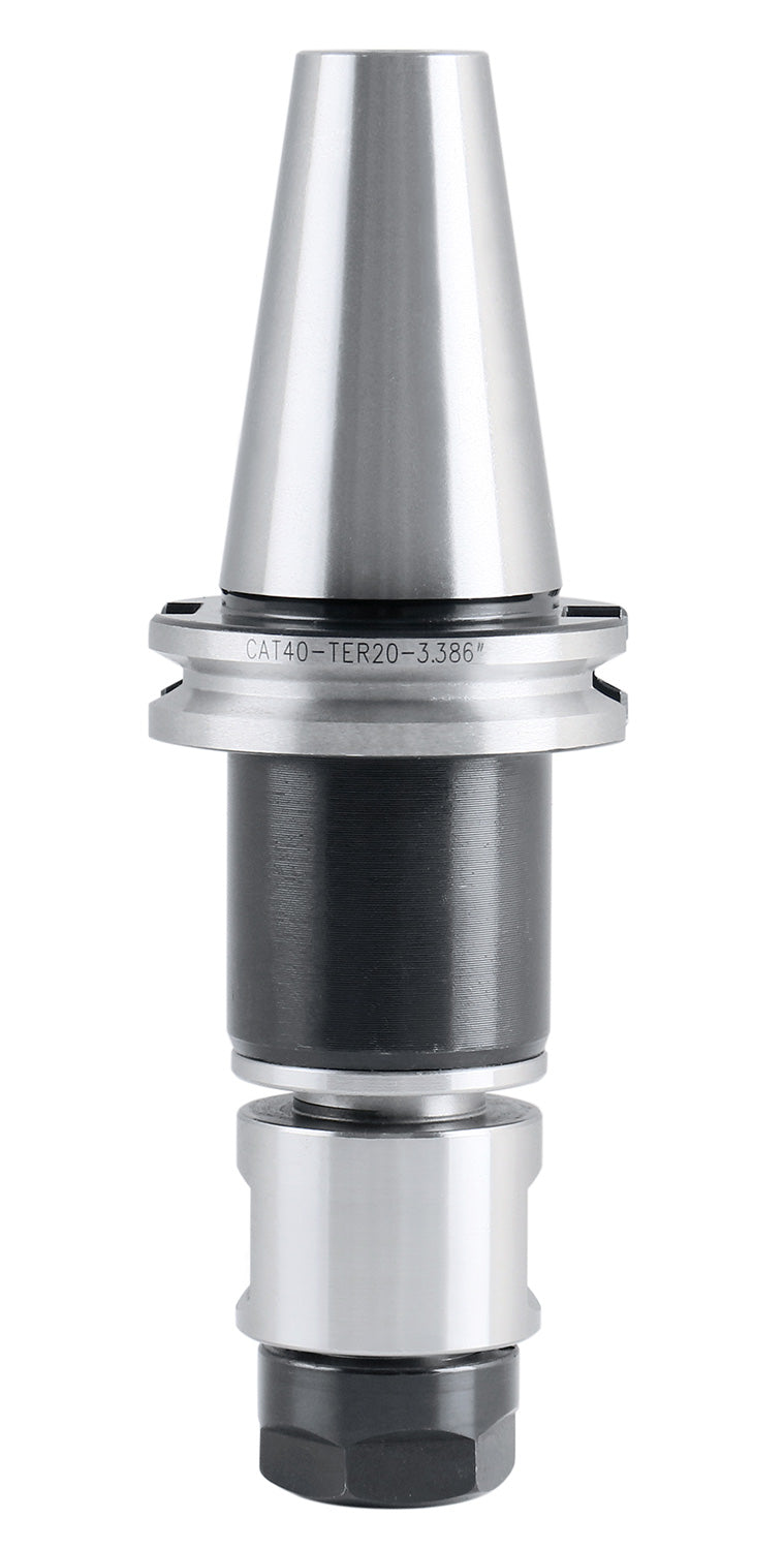 Cat40 to Er20 Premium Floating Tap Collet Chuck, 5/8'' to 11 Rear Thread, 0537-5984