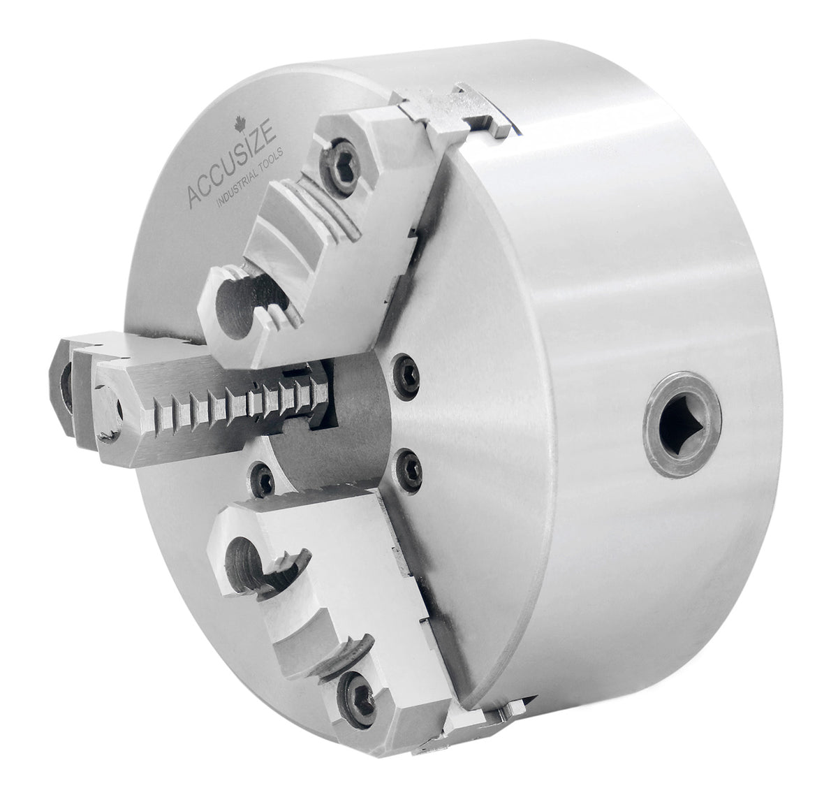 8''/200 mm 2-Piece Reversible Jaws 3-Jaw Chuck, D1-6, Direct Mount, 2.362'' Center Hole, 0559-0104