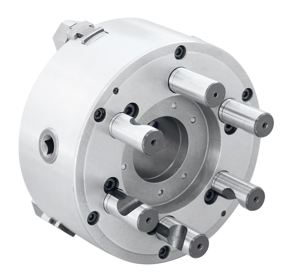8''/200 mm 2-Piece Reversible Jaws 3-Jaw Chuck, D1-6, Direct Mount, 2.362'' Center Hole, 0559-0104