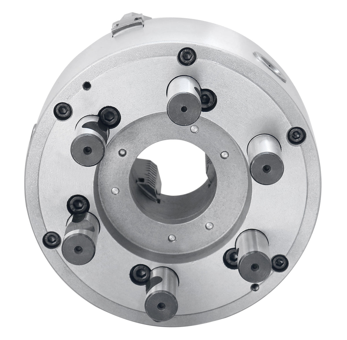 8''/200 mm 2-Piece Reversible Jaws 3-Jaw Chuck, D1-6, Direct Mount, 2.362'' Center Hole, 0559-0104