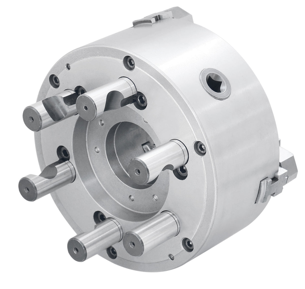 8''/200 mm 2-Piece Reversible Jaws 3-Jaw Chuck, D1-6, Direct Mount, 2.362'' Center Hole, 0559-0104