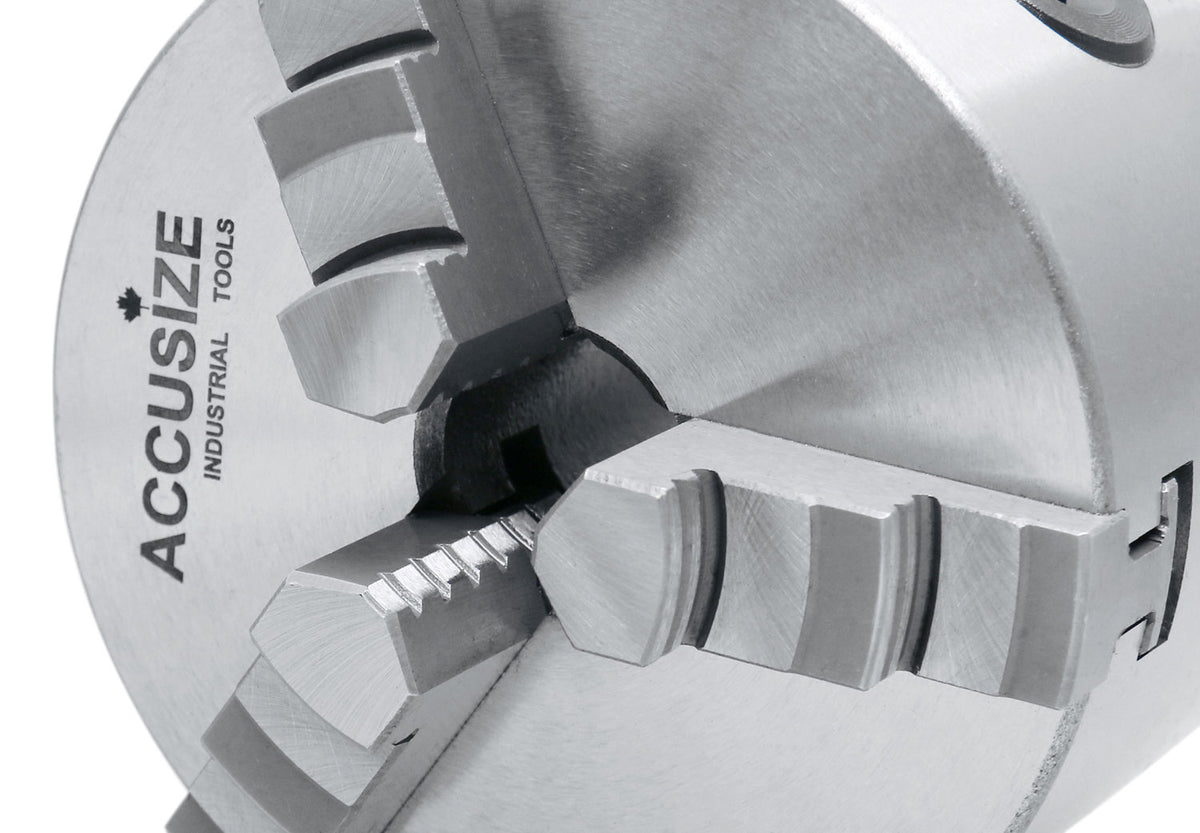 4''/100 mm 3-Jaw Chuck, Plain Back, 0.866'' Center Hole, 0559-0111