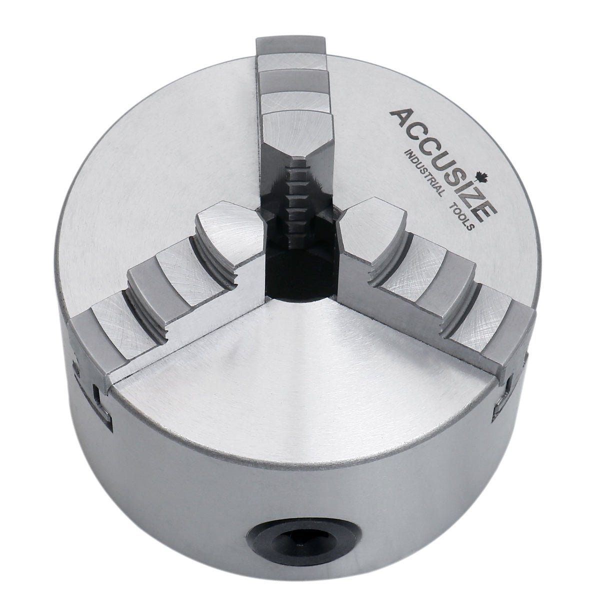 4''/100 mm 3-Jaw Chuck, Plain Back, 0.866'' Center Hole, 0559-0111