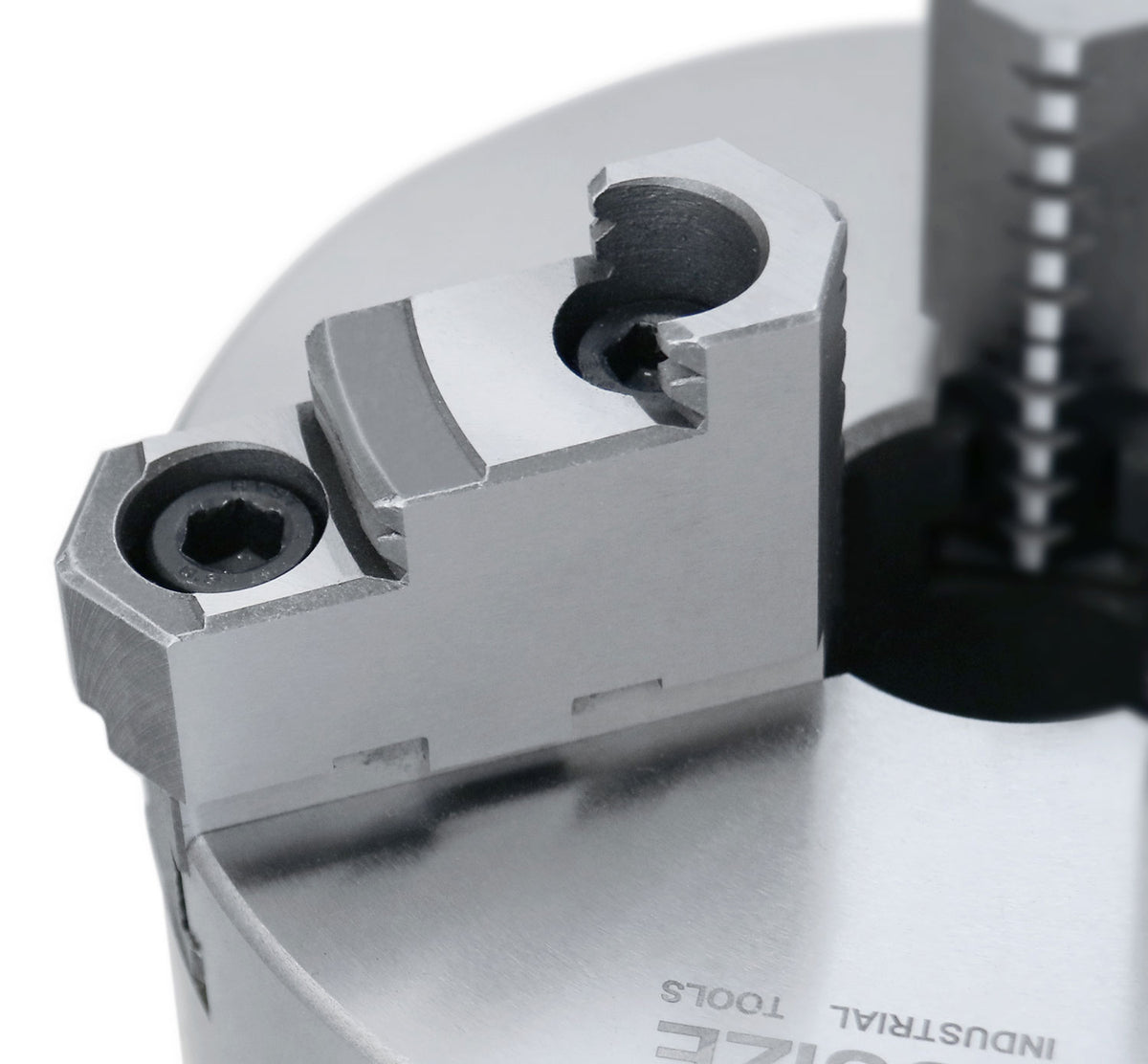 6''/160 mm 3-Jaw Chuck, Plain Back, 2 Piece Reversible Jaws, 1.575'' Center Hole, 0559-0114