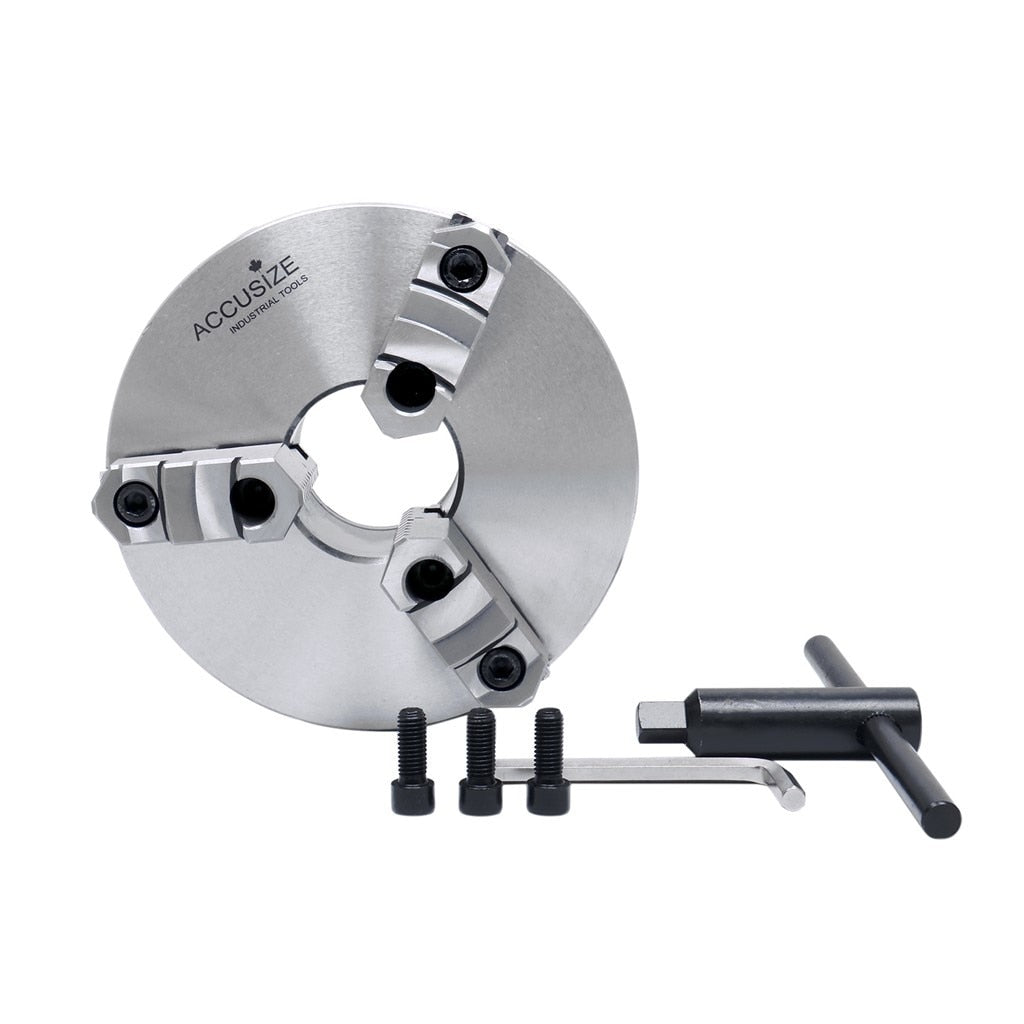 Two-Piece Reversible Jaw 3-Jaw Chucks, Plain Back