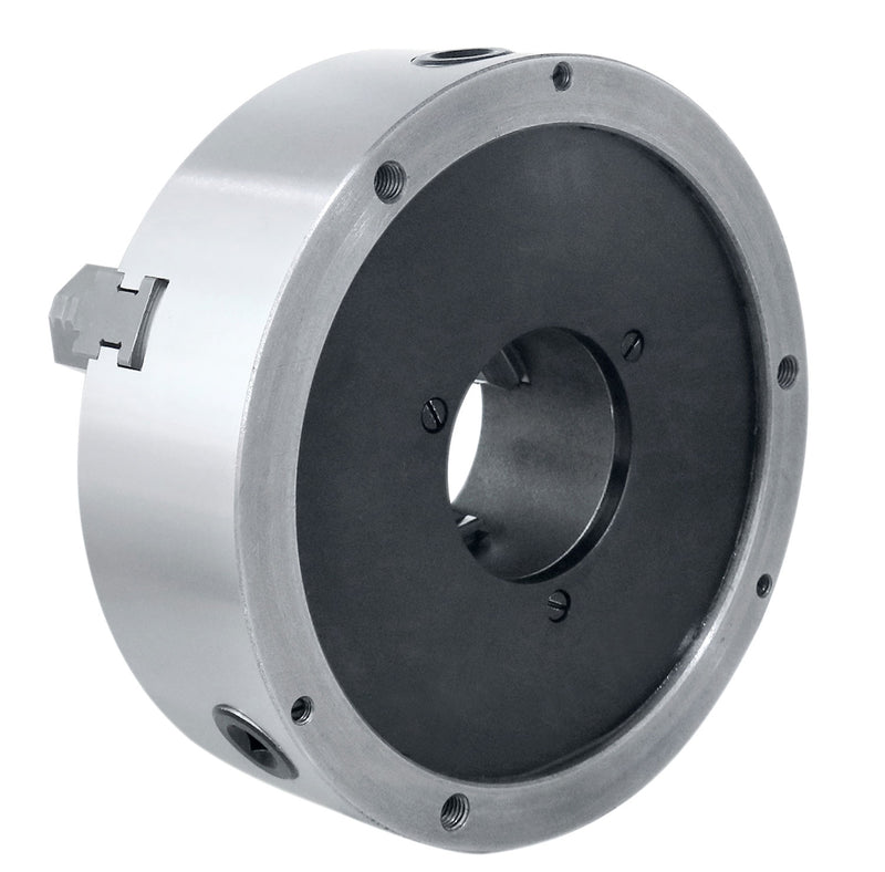 10''/250 mm 3-Jaw Chuck, Plain Back, 2 Piece Reversible Jaws, 3.150'' Center Hole, 0559-0116