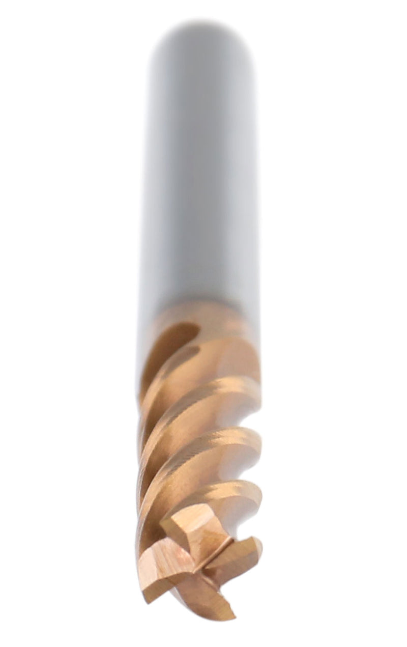 3/16'' 4 Flute, 3/16 by 3/16 by 5/8 by 2'' Tialn Coating Micrograin Solid Carbide End Mill, 1006-0316