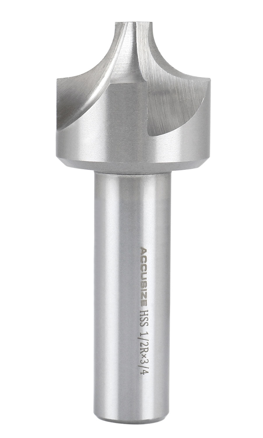 Accusize''dustrial Tools 1/2'', H.S.S. Corner Rounding End Mills, 3/4'', Shank Dia, 1-1/2'' Cutter Dia, 3-7/8'' Overall Length, 1011-1234