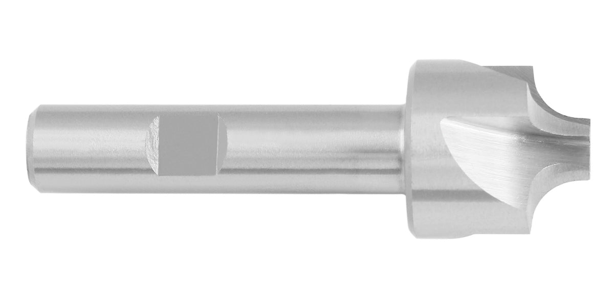 Hss Corner Roudning End Mill, 1/4'' Radius, 1/2'' Shank Diameter, 1'' Largest Dianmeter, 3-1/8'' Oal, 1011-1412