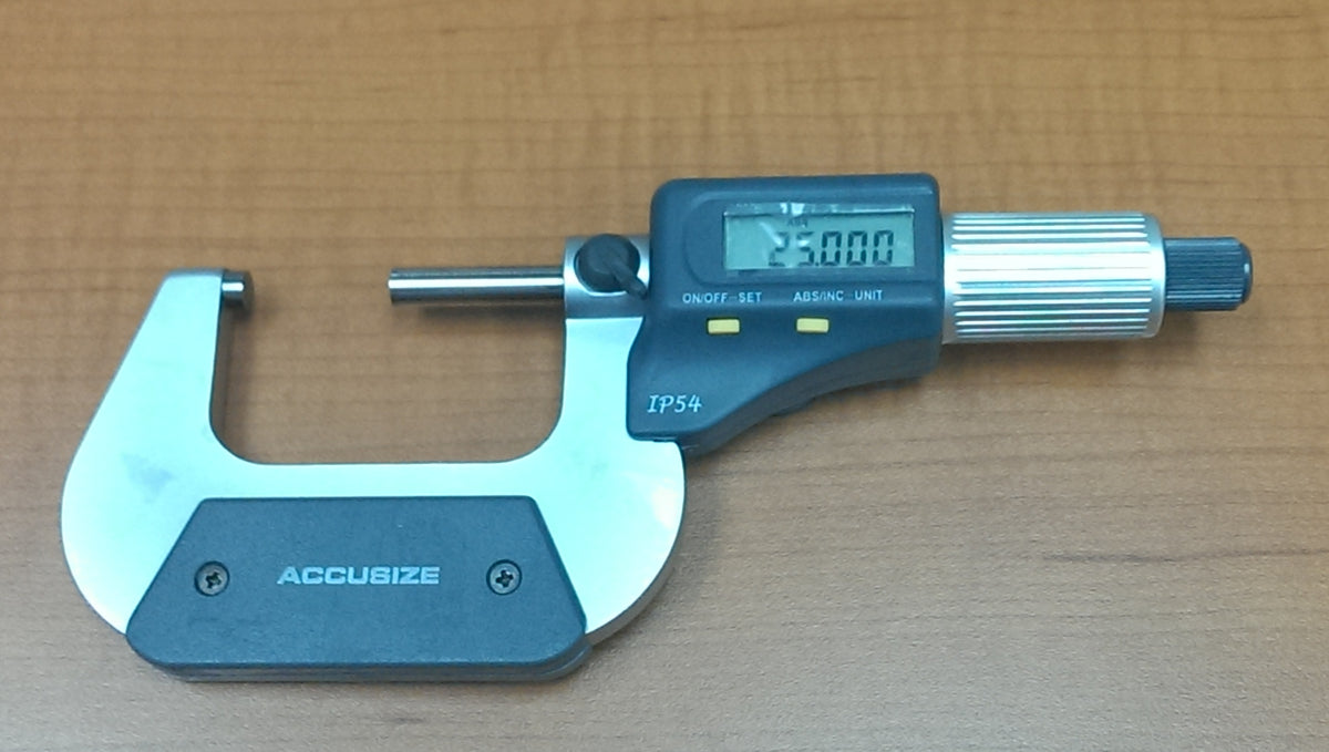 Micromètres numériques électroniques à 2 touches, IP54, type à coudre à cliquet