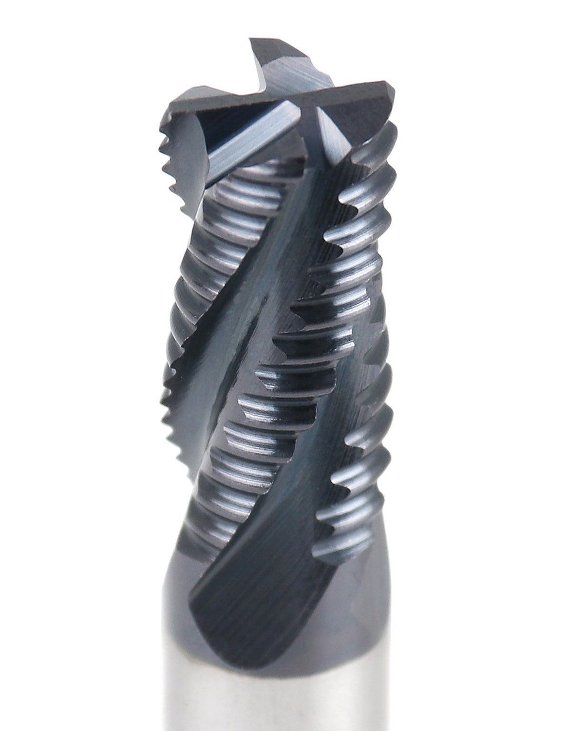 Standard Tooth M42 8% Cobalt Tialn Roughing End Mill, 3/8'' by 3/8'' by 3/4'' Flt Length, 1102-0038