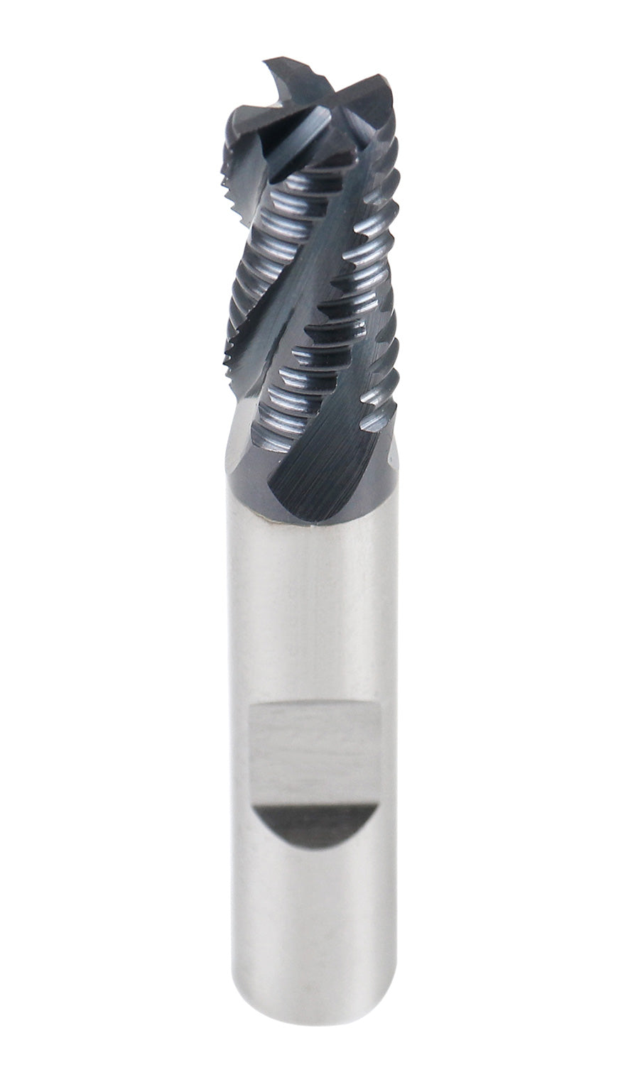 Standard Tooth M42 8% Cobalt Tialn Roughing End Mill, 3/8'' by 3/8'' by 3/4'' Flt Length, 1102-0038