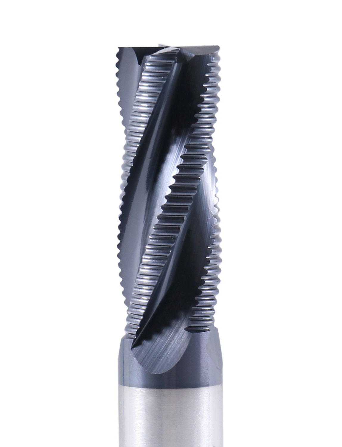 5/8'' Fine Tooth M42 8% Cobalt Tialn Roughing End Mill, 5/8'' Shk Dia, 1-5/8'' Flute Length, 3-3/4'' Oal, 4 Flute, 1104-0058