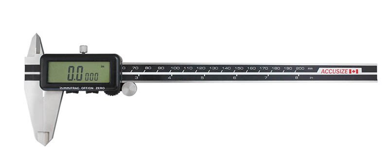 Full Screen LCD Electronic Digital Caliper, Metric/Inch/Fractional