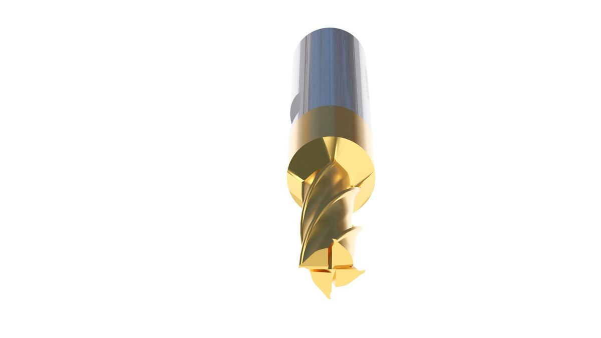 H.S.S. End Mills, TIN Coated, 4 Flute
