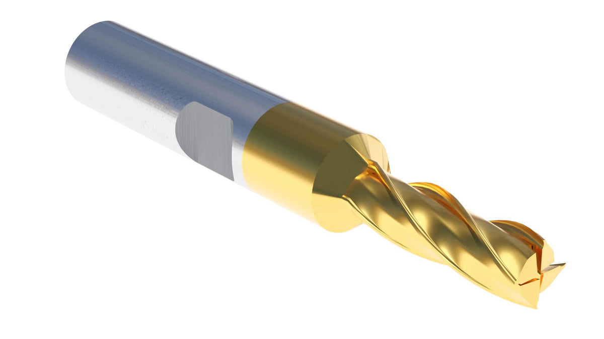 H.S.S. End Mills, TIN Coated, 4 Flute