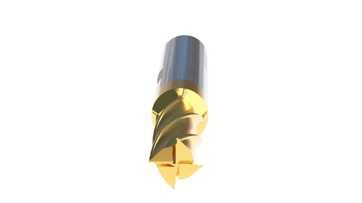 H.S.S. End Mills, TIN Coated, 4 Flute