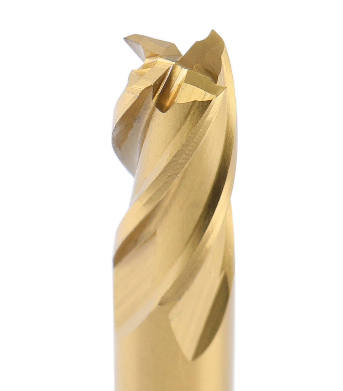 3/8'' Dia, 3/8'' Shk Dia, 3/4'' Flt Length, 2-1/2'' Oal, H.S.S. Finishing, Tin Coating End Mill, 1400-3209