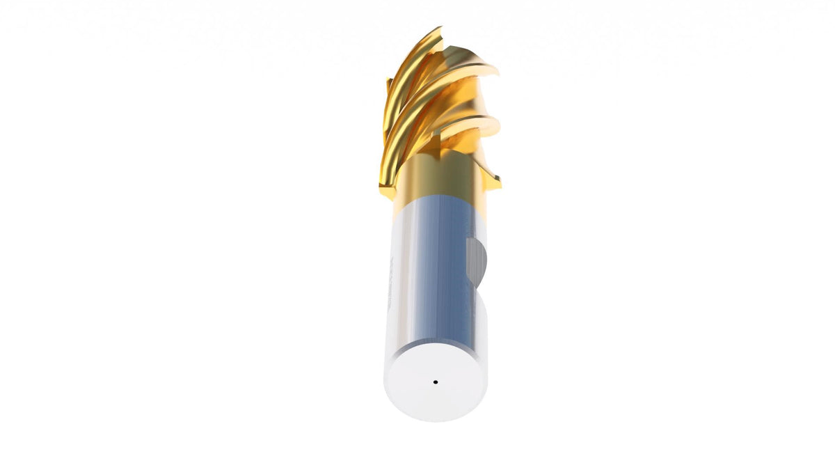 1'' Dia, 3/4'' Shk Dia, 1-7/8'' Flt Length, 4-1/8'' Oal, H.S.S. Finishing, Tin Coating End Mill, 1400-3220