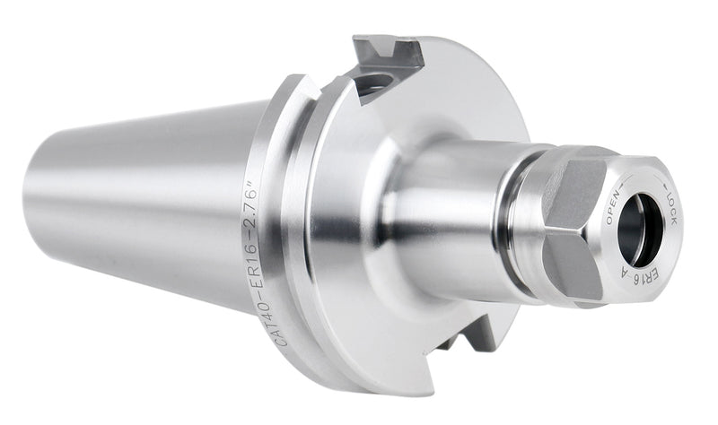 Cat40 V-Flange Collet Chuck for Er16 Collets, Draw Bar Thread 5/8-11'', 8000 RPM, with A Projection Length 2.76'', 1601-0005
