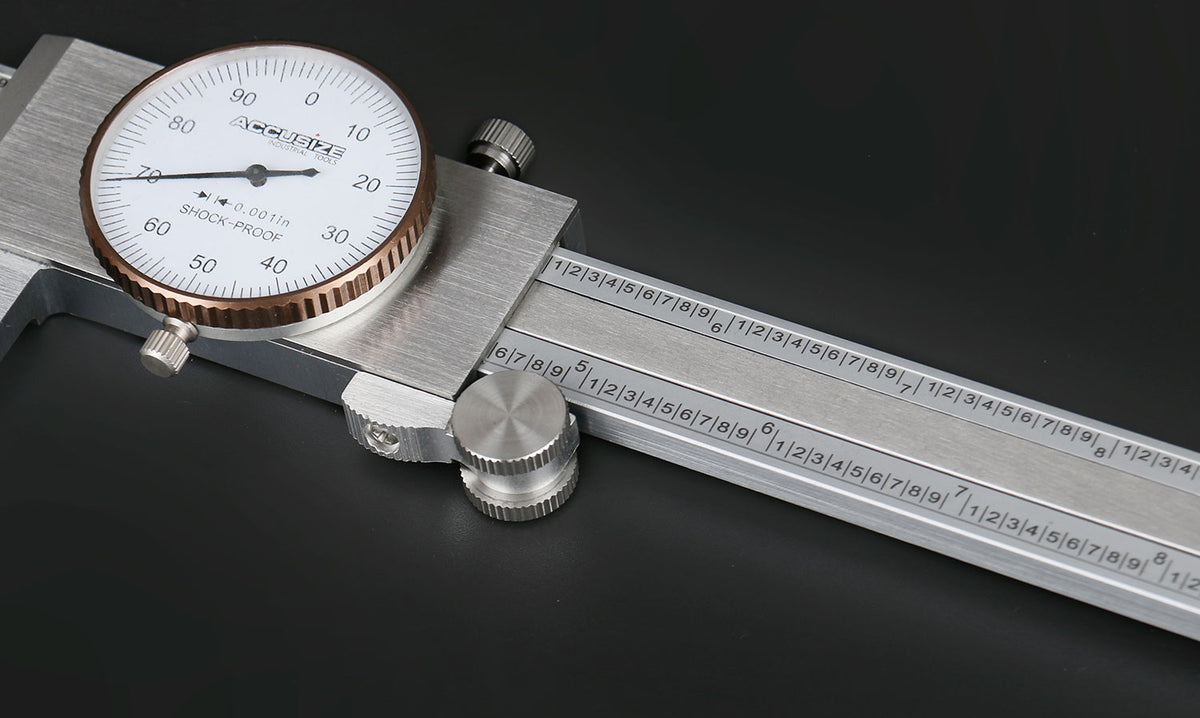 Heavy-Duty Dial Caliper, Stainless Steel
