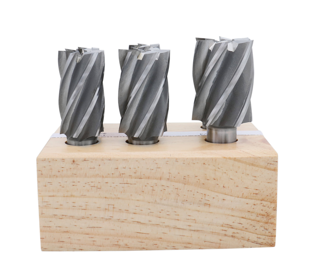 6 Pc Multi Flute Bridgeport H.S.S. End Mills Set, 3/4'' Shank, 4 and 6 Flute, Cutting Dia from 3/4'' to 1-1/2'', 1822-0206