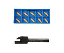 Porte-outils à découpage indexables avec inserts en carbure pour acier et aluminium