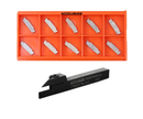 Porte-outils à découpage indexables avec inserts en carbure pour acier et aluminium
