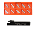 Porte-outils à découpage indexables avec inserts en carbure pour acier et aluminium