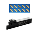 Porte-outils à découpage indexables avec inserts en carbure pour acier et aluminium