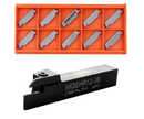 Porte-outils à découpage indexables avec inserts en carbure pour acier et aluminium