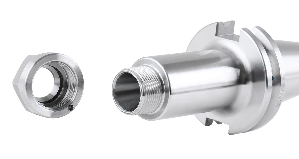 Cat40 to Er20 Premium V-Flange Er Collet Chuck, 4'' Project Length, 5/8''-11 Drawbar Thread, 2001-0030