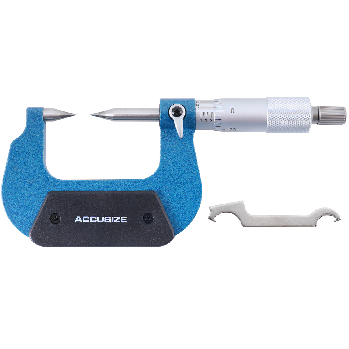 Accusize 0-1 in Point Micrometer 0.0001 in Grad, Carbide Tip