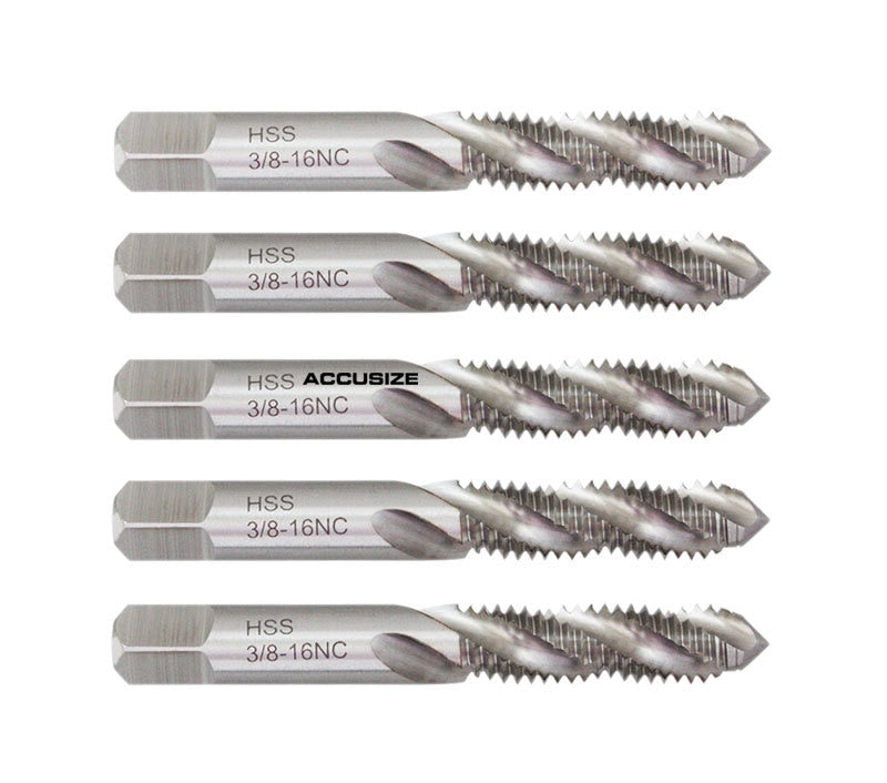 Tarauds à flûte spirale HSS, ANSI, sol, 10 pcs/set ou 5 pcs/set