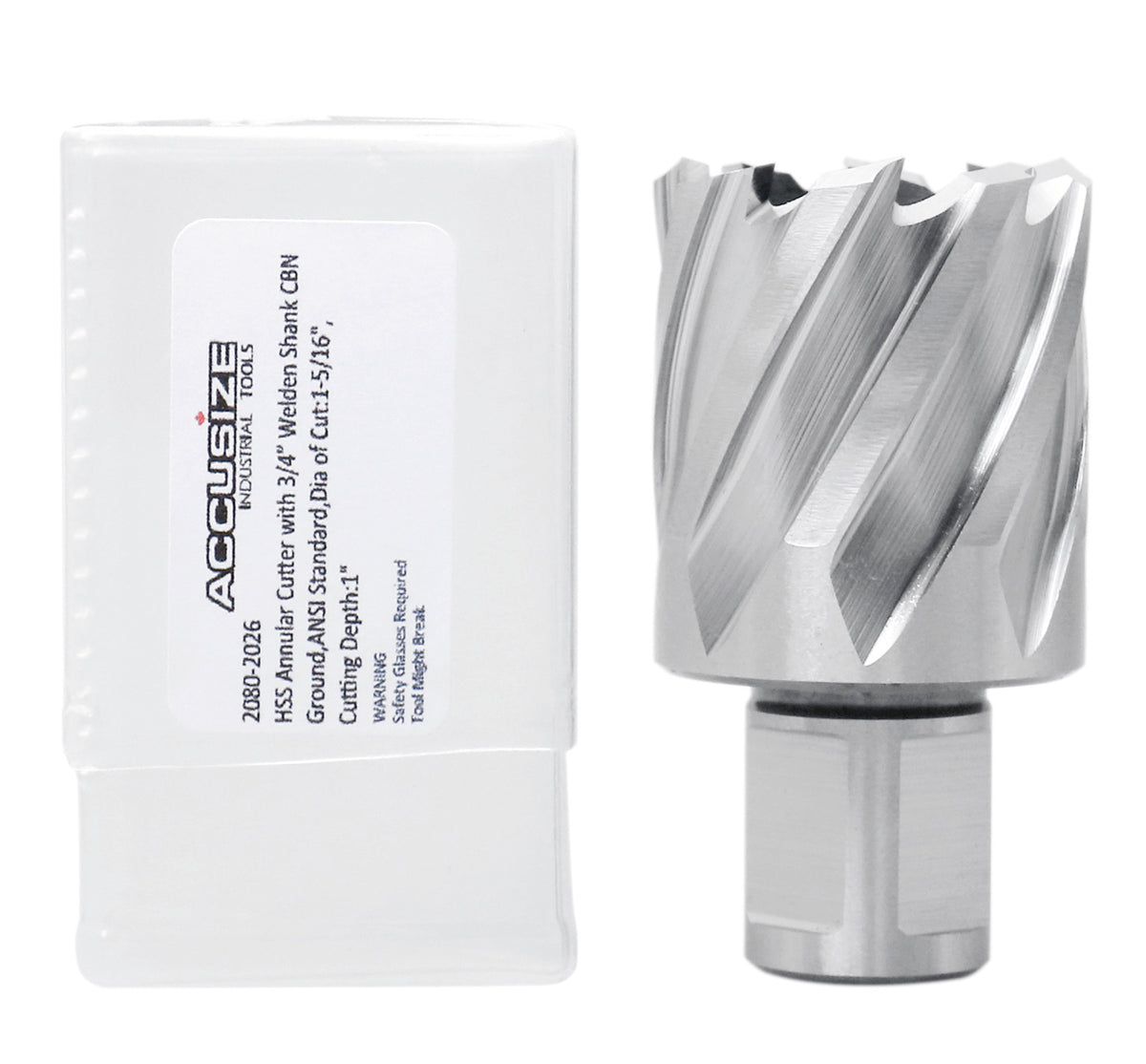 1-5/16'' Cutting Dia, 1'' Cutting Depth, H.S.S. Annular Cutter with 3/4'' Weldon Shank, 2080-2026