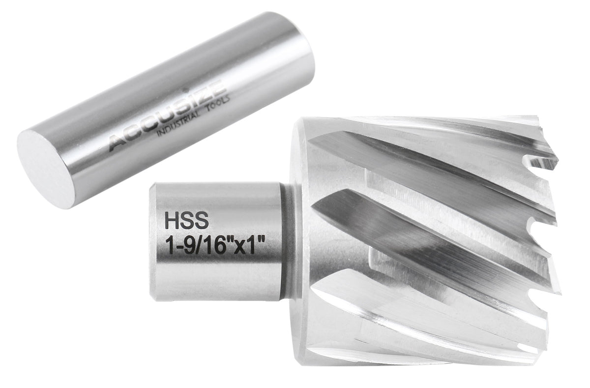 1-9/16'' Cutting Dia, 1'' Cutting Depth, H.S.S. Annular Cutter with 3/4'' Weldon Shank, 2080-2030