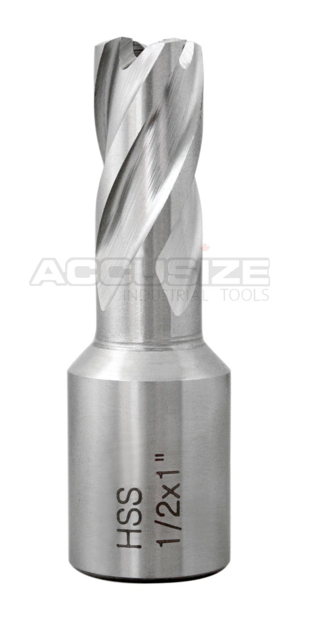 Fraises annulaires H.S.S. de 1" Profondeur de coupe, avec tige Weldon 3/4" ou 1-1/4 po, Ground CBN, ANSI STANDARD
