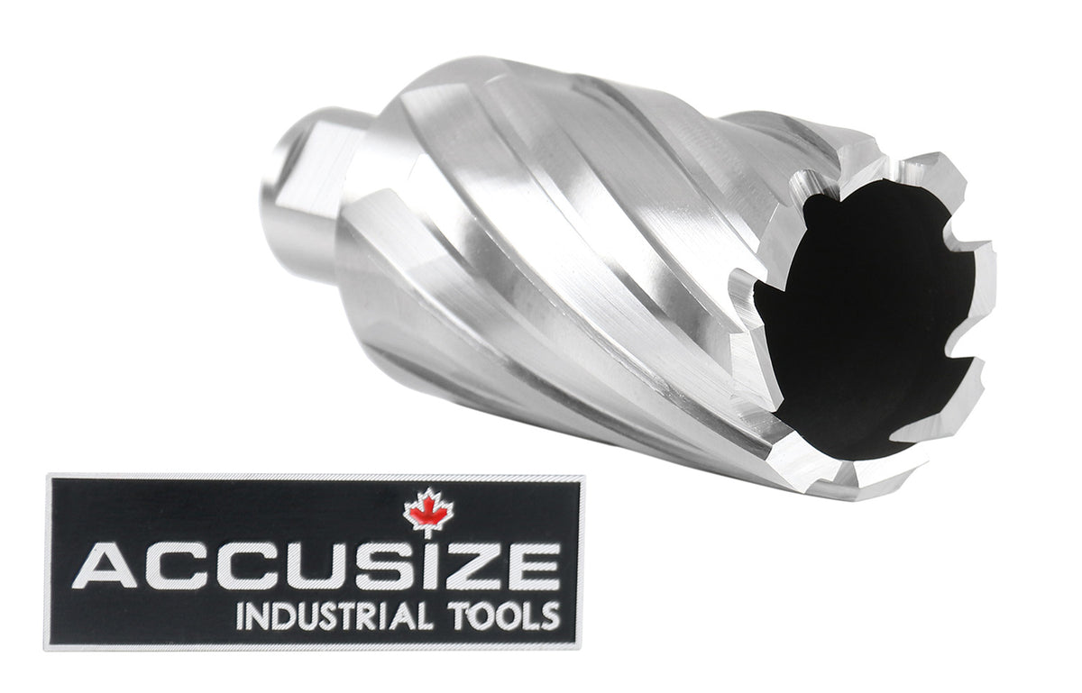1-7/16'' Cutting Dia, 3/4'' Weldon Shank, 2'' Cutting Depth H.S.S. Annular Cutters, 2081-2028